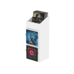 GLORIOUS DJ RECORD BOX DISPLAY DOOR WHITE