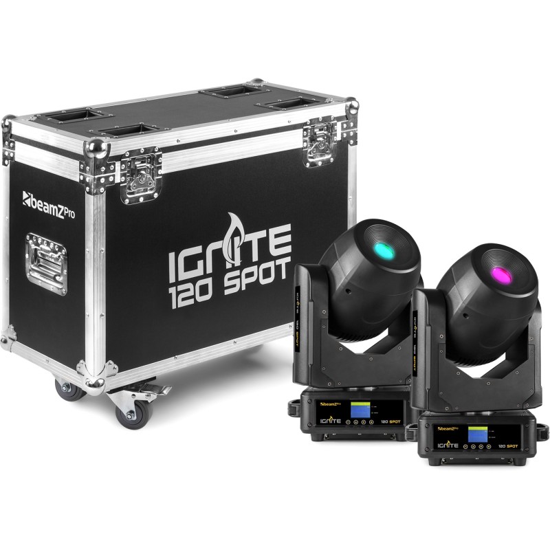 Pack location 2 lyres BEAMZ Ignite 120w led + 2 totems 1.5m