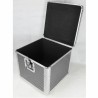 Flight case capacité 100 vinyles - Noir finition type carbone