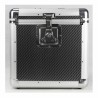 Flight case capacité 100 vinyles - Noir finition type carbone