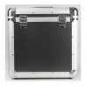 Flight case capacité 100 vinyles - Noir finition type carbone