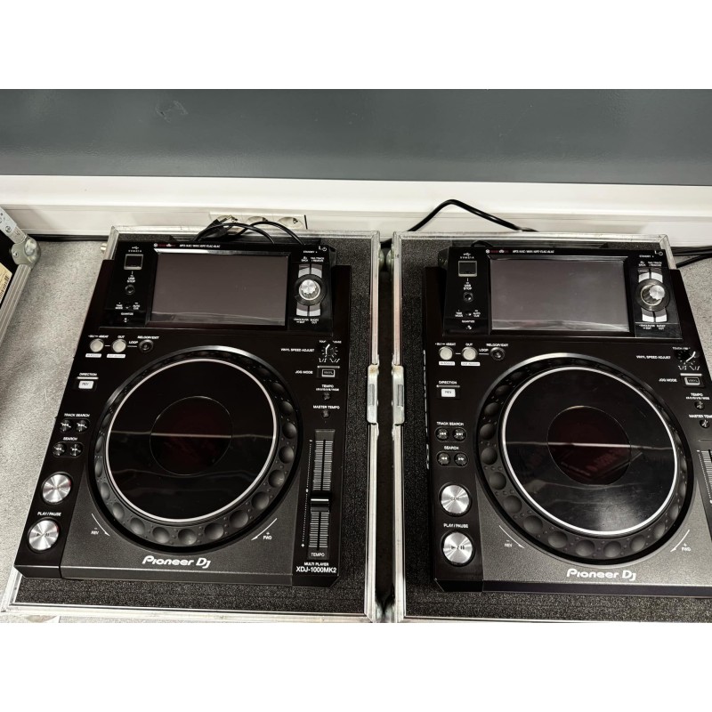 Pack 2 platines Pioneer xdj 1000 mk2 avec flight cases